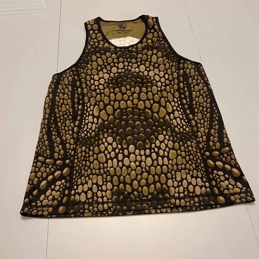 INKnBURN Gold Boxy Sleeveless Tank Top